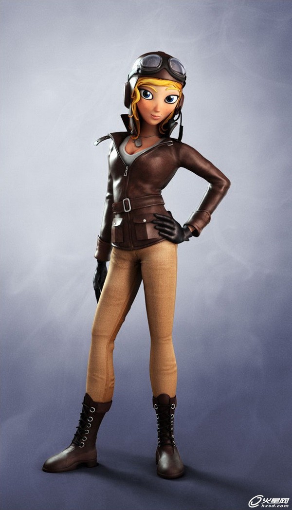 3DSMAX制作卡通女飞行员角色 脚本之家 3DSMAX角色教程