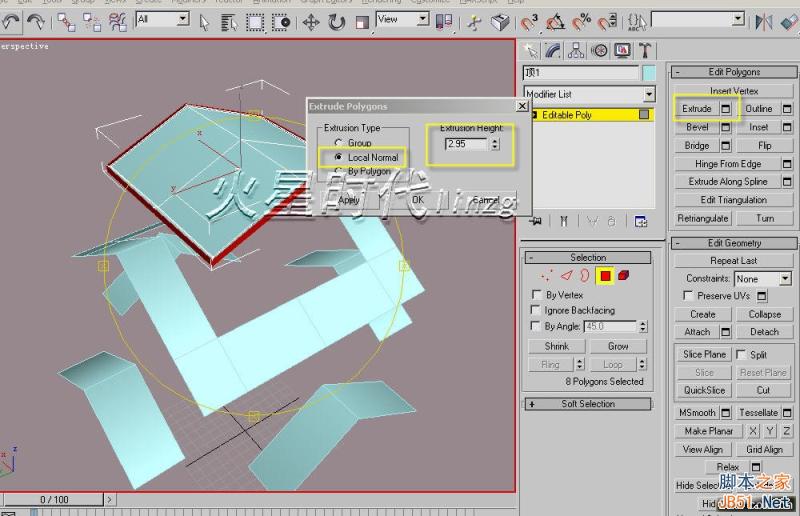 3DSMAX打造别墅模型 脚本之家 3DSMAX建模教程