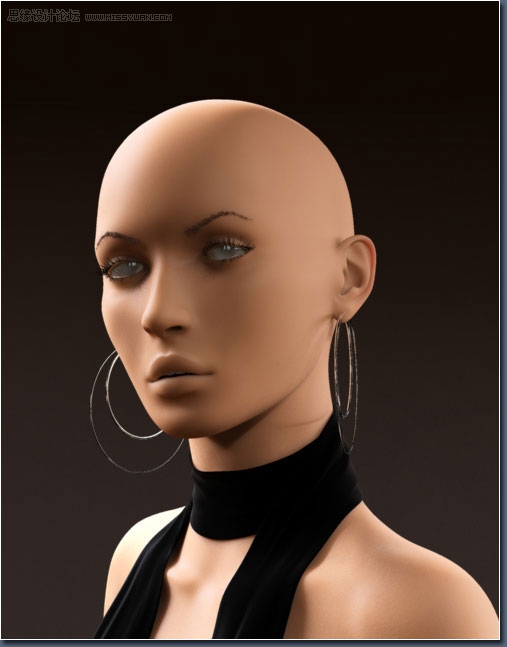 3D MAX建模教程：女性角色模型解析