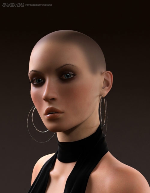 3D MAX建模教程：女性角色模型解析