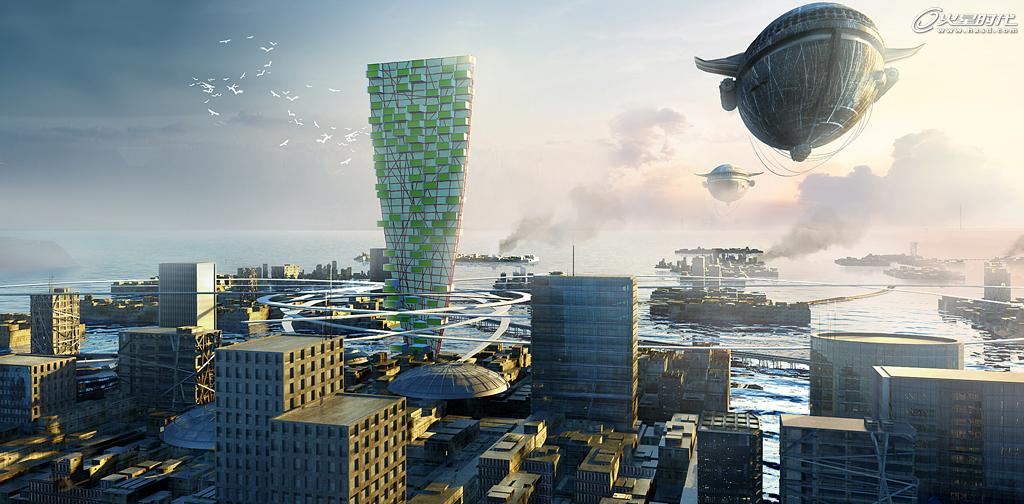 3DSMAX制作未来概念城市 脚本之家 建模教程