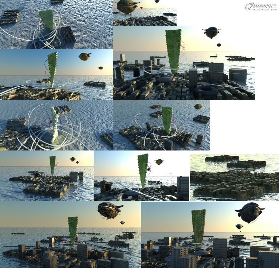 3DSMAX制作未来概念城市 脚本之家 建模教程