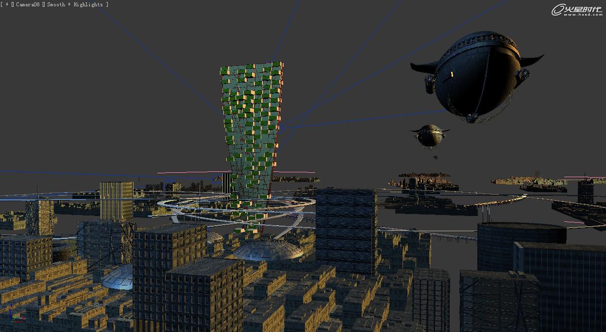 3DSMAX制作未来概念城市 脚本之家 建模教程