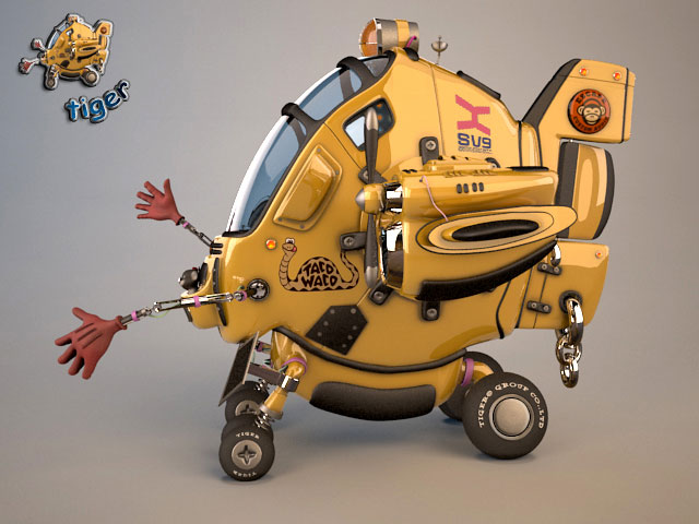 3DSMAX打造小黄蜂卡通飞行器 脚本之家 3DSMAX建模教程