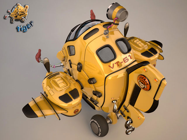 3DSMAX打造小黄蜂卡通飞行器 脚本之家 3DSMAX建模教程