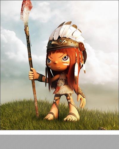 3DSMAX制作卡通印第安人角色 脚本之家 3DSMAX角色教程