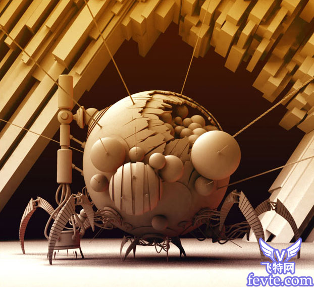 机器蜘蛛的制作思路分享 脚本之家 3dmax教程