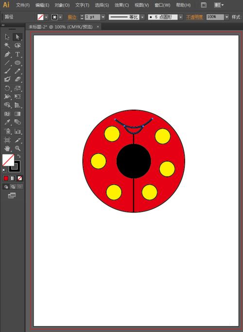 AI绘制一张可爱的瓢虫儿童画教程