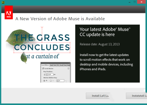 adode muse cc破解版安装与激活图文教程