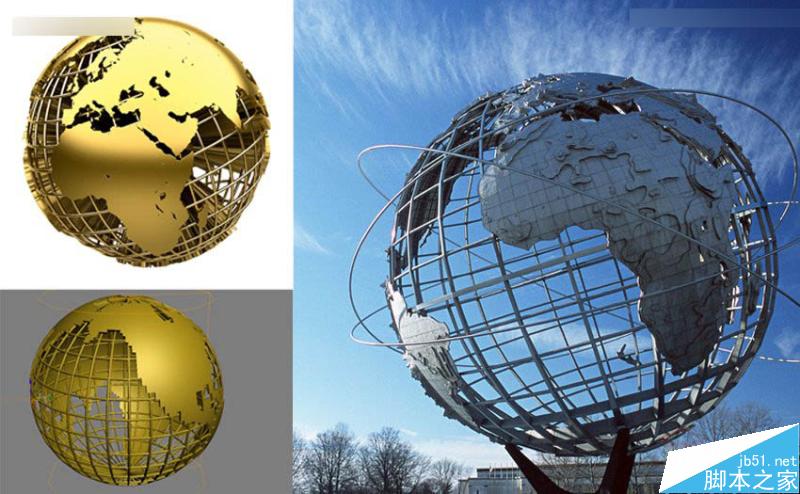 3DMAX制作简单的框架地球建模教程,PS教程,思缘教程网