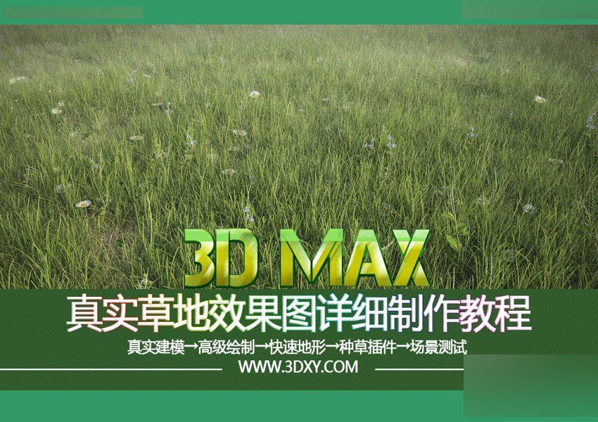 3DMAX详细解析真实草地效果图制作教程,PS教程,思缘教程网