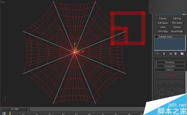 3DSMAX制作雨伞 脚本之家 3DSMAX建模教程