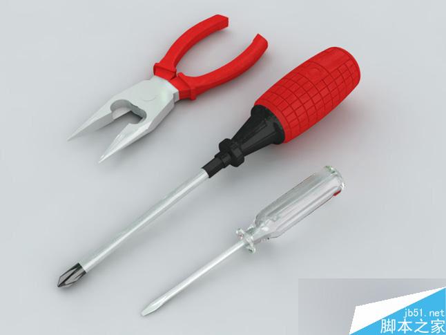 3DSMAX制作逼真钳子和螺丝刀 脚本之家 3DSMAX教程