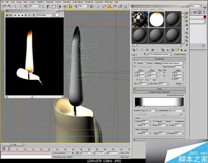 3DSMAX制作逼真的蜡烛 脚本之家 3DSMAX建模教程