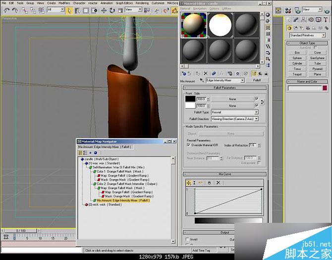 3DSMAX制作逼真的蜡烛 脚本之家 3DSMAX建模教程