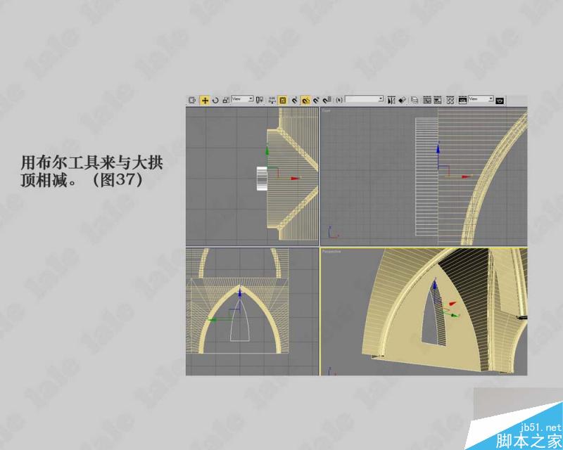 3dmax建模哥特式教堂内景系列教程 脚本之家 3dmax建模教程