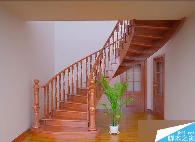 3DMAX制作旋转楼梯教程 脚本之家 3DMAX教程