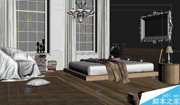 3ds Max打造白色清新卧室 脚本之家 室内设计教程