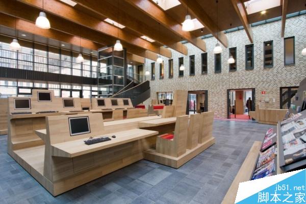 AEQUOY现代高科技学校图书室设计 脚本之家 室外设计