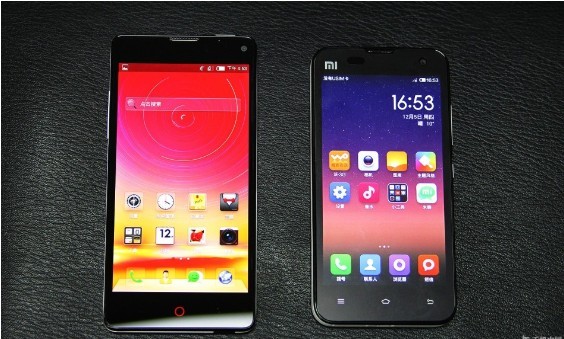 努比亚Z5s mini与小米2S外观对比
