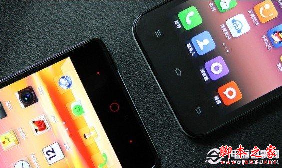努比亚Z5s mini与小米2S正面底部外观对比