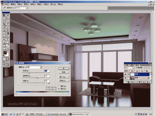 偏灰效果图的后期处理 脚本之家 室内设计教程