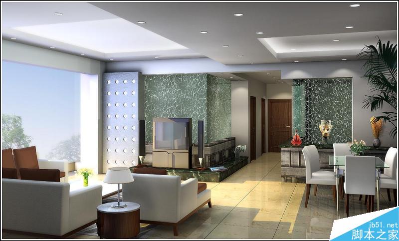 3DSMAX默认渲染器渲染出高品质室内效果图 脚本之家 3DSMAX建模教程