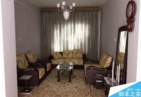 3dsMAX制作客厅效果图 脚本之家 3DSMAX室内设计教程