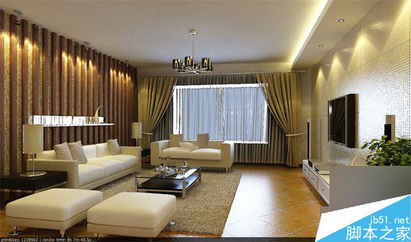 3ds max加vray制作客厅效果图 3dsmax教程 脚本之家