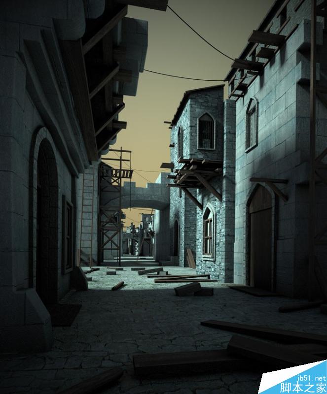 3ds Max打造静帧街道场景 脚本之家 动画教程