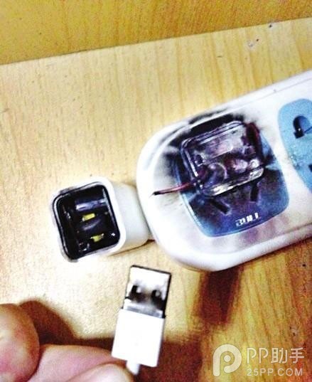 大学生苹果原装iPhone5充电器爆炸 这回不能赖山寨了