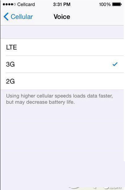 iphone6如何自行选择网络？苹果自行选择2g/3g/4g网络方法