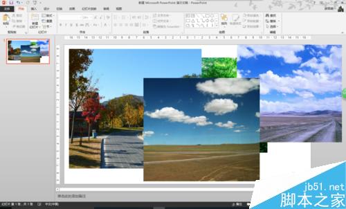怎么在一张PPT页设置一组图片水平滚动(效果)