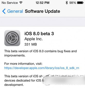 ios8 beta3怎么样？苹果ios8 beta3评测(附固件下载)1