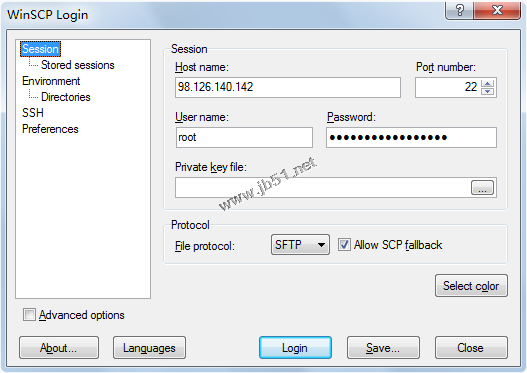 WinSCP 登录 WinSCP 登录