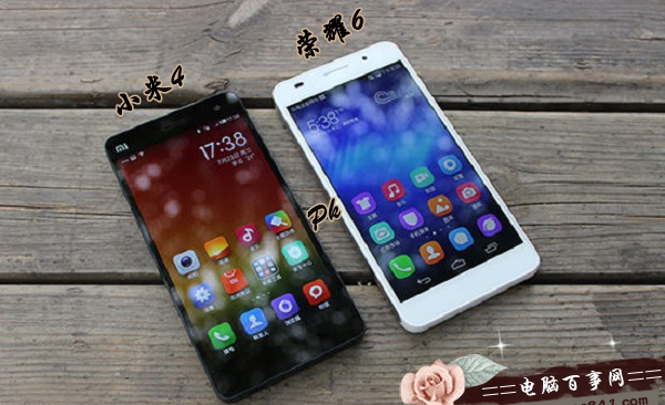 小米4与荣耀6机身正面对比