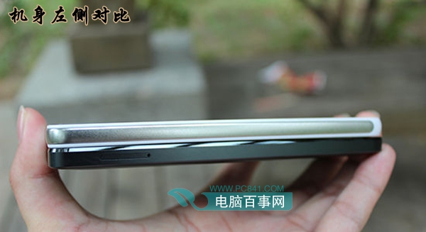 小米4与荣耀机身左侧对比