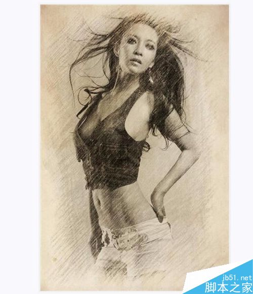 美图秀秀制作古典素描照片效果