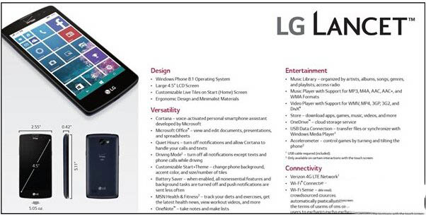 LG Lancet怎么样 LG Lancet参数配置