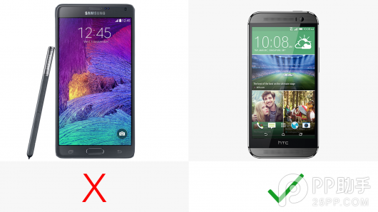 三星Note4与HTC M8大比拼：配置参数全方位对比