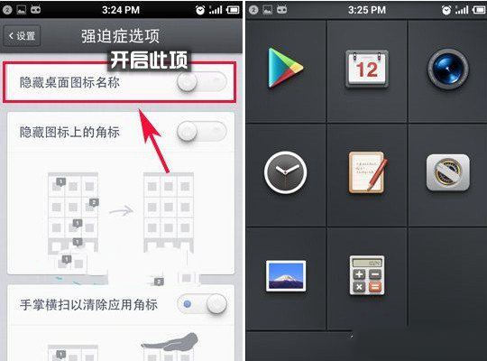 锤子手机桌面图标名称怎么隐藏