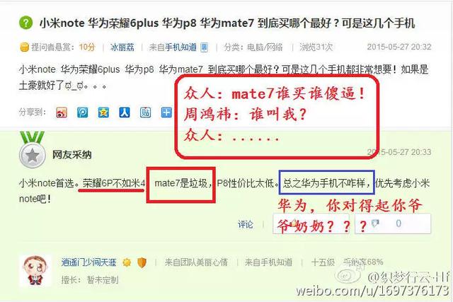 HTC破产魅族烂华为糟乐视没内容？小米水军黑友商彪悍如泼妇
