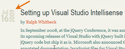 Display Date using CSS Sprites