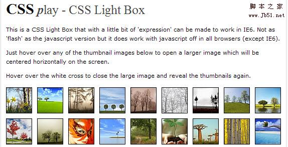 No JavaScript LightBox using CSS
