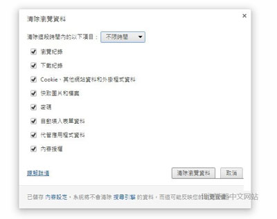 Google Chrome 浏览器的历史记录
