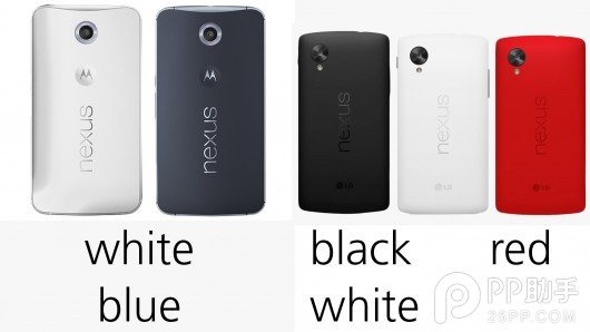 同门相拼：谷歌Nexus 6和Nexus 5配置参数对比