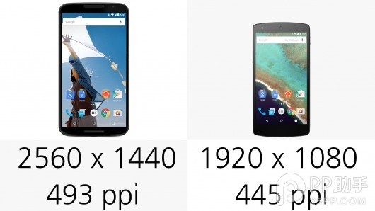 同门相拼：谷歌Nexus 6和Nexus 5配置参数对比