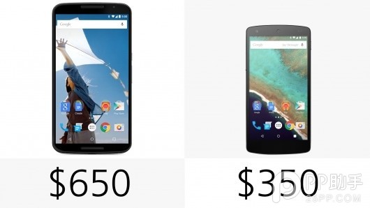 同门相拼：谷歌Nexus 6和Nexus 5配置参数对比