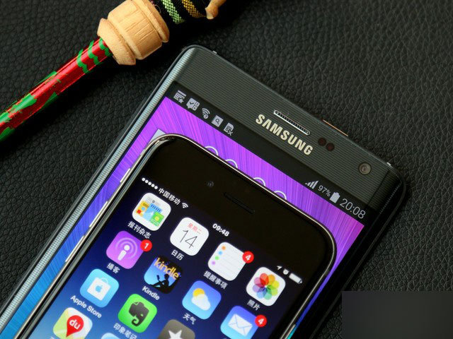 曲面侧屏新意足 iPhone 6对比三星Edge 