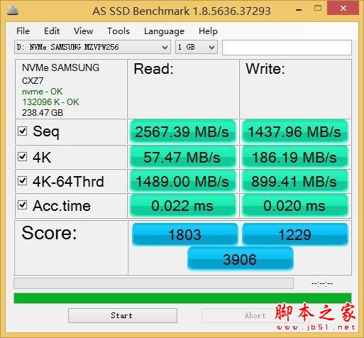 超3GB/S的读取速度:三星SM961 256GB M.2 SSD全球首测